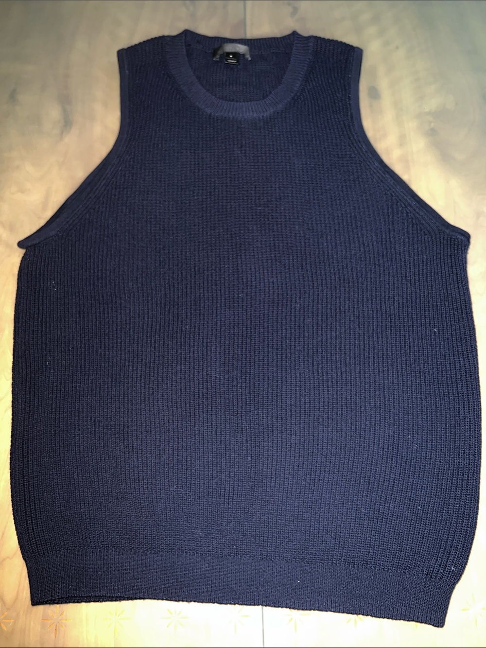 J. Crew Navy Textured Sleeveless Knit Top